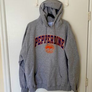 XXL Pepperdine University Hoodie in Heather Gray by Champion